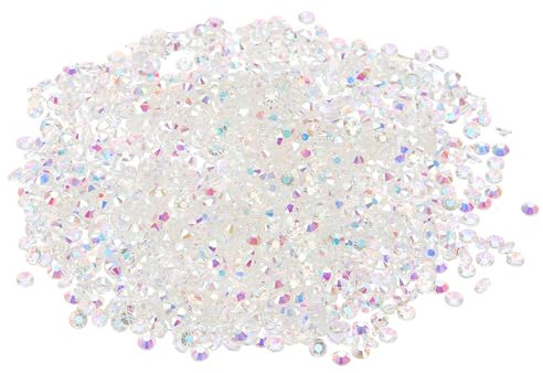 PATIKIL SS10/1440Pcs Strass en Verre Diamanté, Strass en Verre Cristal À Dos Plat Pierres Cristal Rondes Pierres Faites Main Diamant pour Art des Ongles Artisanat DIY, AB Transparent