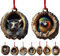 Generisch Tier-Weihnachtsschmuck, Weihnachtsbaum-Tiermuster 2D-Acryl-Ornament, Weihnachtstier-Hängeornamente, Waldtier-Hängedekorationen, für Weihnachtsbäume, Auto-Rückspiegel