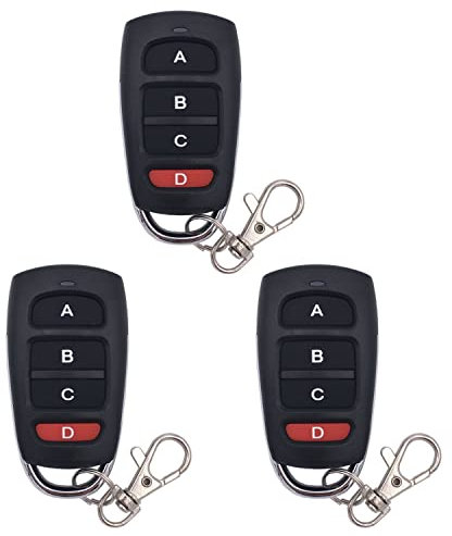 DieseRC 3 Piezas 433,92 MHz clon de código Fijo Llavero de Mando a Distancia transmisor RF Solo para Control Remoto de código Fijo, no para código Variable