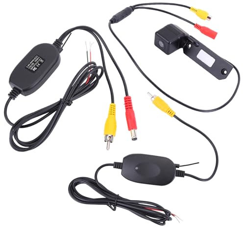 Huamengyuan Car Reversing Cameras Wireless Rear View Backup Reverse Camera Wireless Reverse Camera Number Plate Light Parking Assist Camera Compatible for T5 T5.1 2003-2016