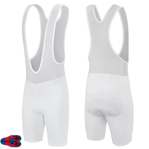 Pantaloncini Ciclismo Mtb Salopette corta, maglia da ciclismo con imbottitura in gel, pantaloni da bici estivi, salopette corta MTB bianca, abbigliamento sportivo da strada di montagna, kit da moto, a