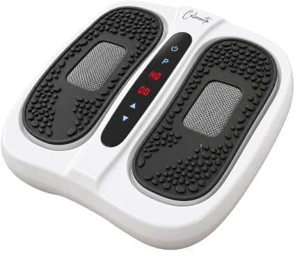 CALMENTA® Shiatsu Fußmassagegerät mit Vibration – Durchblutungsgerät für Füße und Beine – 5 Programme & 10 Intensitätsstufen – Elektrisches Fußmassagegerät mit Fernbedienung