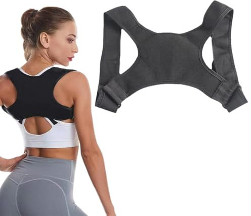 MIRKUZI Corrector de espalda, corrector de postura para ergonomía y postura corporal, corrector de postura para mujeres y hombres, entrenador de espalda ajustable para soporte de espalda.