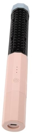 Homoyoyo Brosse Lissante Sans Fil USB Rechargeable Lisseur à Cheveux Portable pour Voyage Convient à Tous Types de Cheveux Rose
