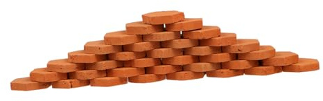 Mikinona 80pcs Miniature Brick Micro Landscape Building Set for Children Fairy Garden Sand Table Diy Model Red Hexagonal Bricks Ornament