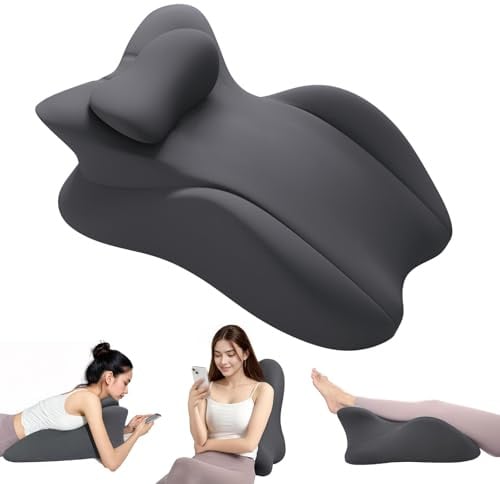 JOVELL Memory Foam Keilkissen, Bauchliegekissen zum Schlafen & Lesekissen fürs Bett, Lindert Rückenschmerzen, Unterstützt Aufrechtes Sitzen, Lendenstütze & Entspannungskissen mit abnehmbarem Bezug