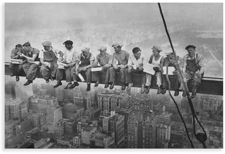 Leinwandposter Lunch Atop A Skyscraper, Schlafzimmerdekoration, Landschaft, Büro, Raumdekoration, Geschenk, 60 x 90 cm