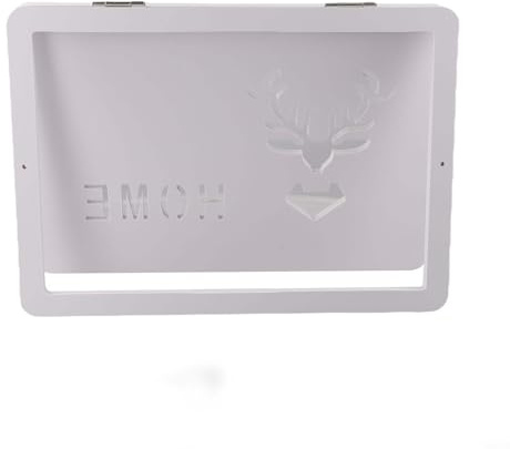 Eawfgtuw Für dekorative Sicherungskastenabdeckung, Wandmontage, Flip-Design für Stromzähler, Weiß, 34 x 24 cm, feuchtigkeitsbeständige PP-Holzplatte, Clamshell(E)