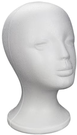 Generisch Perücke Stand, Weiß Perückenkopf Styropor, Mannequin Kopf Schaufensterpuppe, Styroporkopf Für Perücken Frauen, Modellkopf Für Mützen, Perücken, Haare, Brille, Hüte, Masken, Schals, Schmuck