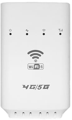 Wisyurt CPE Router ohne Smart LTE WiFi 6 4G 5G mit SIM-Kartensteckplatz, 1 Netzwerk-Port, WLAN-Signalverstärker, EU-Stecker.