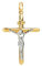 PRINS JEWELS Bicolor Anhänger Kreuz Mit Jesus 14 Karat 585 Gelbgold Weißgold Unisex (36)