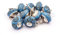 KNOBSWORLD 20 Mix Vintage Look Flower Assorted Ceramic Knobs Door Handle Cabinet Drawer Cupboard Pull (Blue)