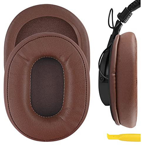 Geekria QuickFit Replacement Ear Pads for SONY MDR-7506, MDR-V6, MDR-CD900ST Headphones Ear Cushions, Repair Parts (Brown)