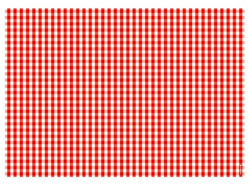 corpus delicti Papiertischsets – praktische Platzsets als Abreißblock (VICHY ROT) – 50 Blatt DIN A3 / 29,7 x 42 cm / Offsetpapier 100 g/m², ungestrichen, holzfrei
