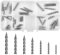 SHADDOCK Angeln 100% Pure Tungsten Sinker Gewichte/Bullet Spiegeln/Nail Style Gewicht Folien Regler, Tackle Box für Spiegeln, Carolina Rig, Texas Punch Rigs und mehr, 45pcs Nail Sinker-CQ