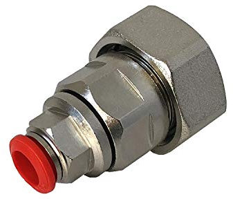 HoWaTech Metall Verteiler mit Verschraubung 3/4' | Anschlüsse für alle 8mm Warmwasser Fußbodenheizungen, Anschluß:1-fach
