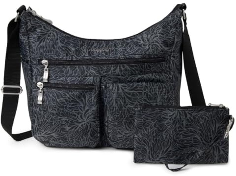 Baggallini Womens Everywhere Bagg Hobo Bag, Midnight Blossom