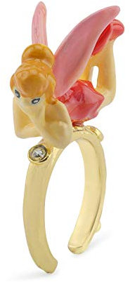 Monkimau Damen Ringe Fee aus Messing Gold plattiert mit Emaille handbemalt