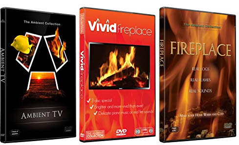 Kaminfeuer DVD Kollektion - Ambient TV Natur Landschaften und Lebhafte Kaminfeuer Paket zur Entspannung