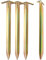 com-four® 4X Zelt-Heringe aus Stahl - Lange und robuste Erdnägel mit T-Profil für Camping und Outdoor - ideal für normalen und harten Boden