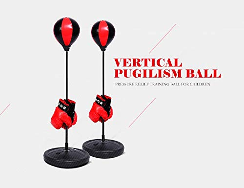 Boxsack für Boxbälle für Kinder, verstellbar von 70 bis 105 cm, mit Boxen und Einer Basis (kann mit Wasser oder Sand gefüllt Werden) für das Training