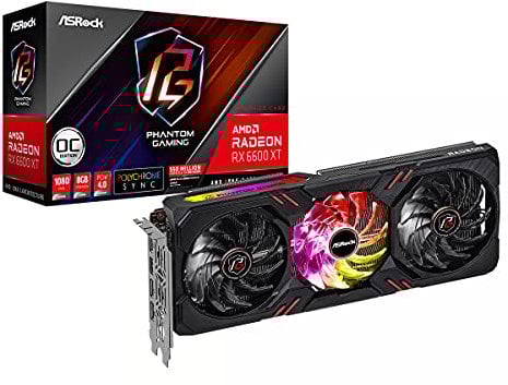 Asrock Phantom Gaming RX6600XT PGD 8GO AMD Radeon RX 6600 XT 8 GB GDDR6, 90-GA2QZZ-00UANF
