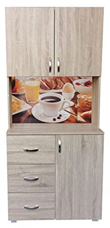HTI-Line Küchenbuffet Blanca Küchenschrank Hochschrank Bistro Sonoma