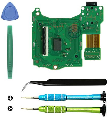 Compatible with Nintendo Switch, Replacement Game Card Cartridge Reader Slot with Headphones Jack Plug Port Repair Part for Switch with Tools