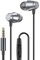 Yinyoo BLON FG Auriculares intrauditivos de aleación de Aluminio de Peso Ligero Auriculares de diafragma Compuesto de 10 mm con micrófono de Alta definición, Enchufe de 3,5 mm Plug