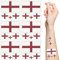 England Flag Temporary Tattoos,10 Sheets National Flag Face Tattoo Stickers for World Cup European Cup International Competitions