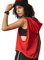 Damen Fitness Ärmellos Gittergewebe Kapuzenpullover Sport Running T-Shirts Trainieren Oberteile Rot M