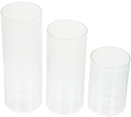 Operitacx 3pièces Bougeoir Verre Transparent Récipients Cylindriques Pour Bougies Vides Décoration De Table Pour Mariages Dîners Aux Chandelles Et Événements Spéciaux