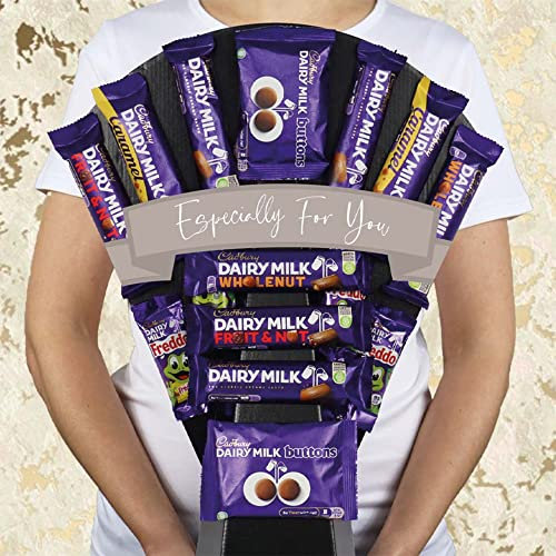 The Dairy Milk Selection Chocolate Bouquet With Whole Nut, Caramel, Fruit & Nut, Buttons & More - All Occasions