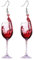 coadipress Lebensechte 3D-Bierkrug-Hängeohrringe für Frauen und Mädchen, Acryl, Weinglas-Ohrringe, lustige Essenssaft-Ohrringe, kreativer Party-Schmuck, Acryl, Unnow
