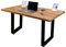 domli Solid Wood Oiled Oak Office Desk With Black Industrial Legs | 800mm x 500mm x 40mm Oiled Tabletop | Fully Finished Premium European Wooden Tabletop And Leg