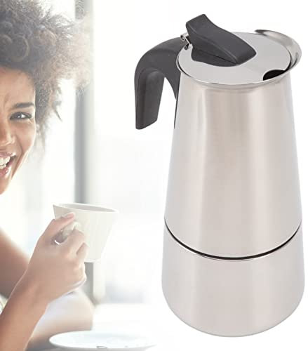 Cafetera, Cafeteras Eléctricas De Acero Inoxidable, Cafetera, Cafetera Percoladora, Preparar Café Al Fuego, Parrilla O Estufa, Sin Mal Sabor A Plástico, Para El Hogar, Camping Y Viajes(100ml)