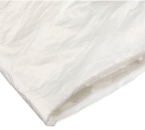 Tradineur - Pack de 6 protectores de plástico salvalluvias, cubre todo, cobertor antipolvo, pintura, cubrir muebles, ropa, 30 micras (Transparente - 1,5 x 2,8 metros)