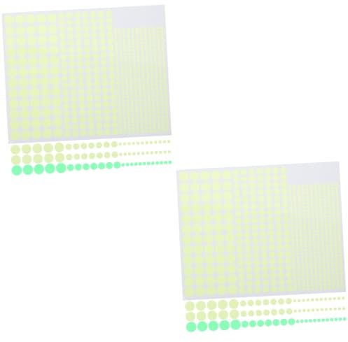 UKCOCO 2 Sätze Leuchtende Aufkleber leuchtpunkte glow in the dark sticker Leuchtende Hochzeitsdekoration Fluoreszenz Kombination Aufkleber für Lichtschalter Decke Wandtattoos PVC