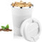 Relota Mug Isotherme Cafe 380ml Blanc, Mug Isotherme Réutilisable Acier Inoxydable 304 Tasse de Voiture avec Couvercle, Café Étanche Mug de Voyage pour Café Chaud et Froid, Lait et Thé