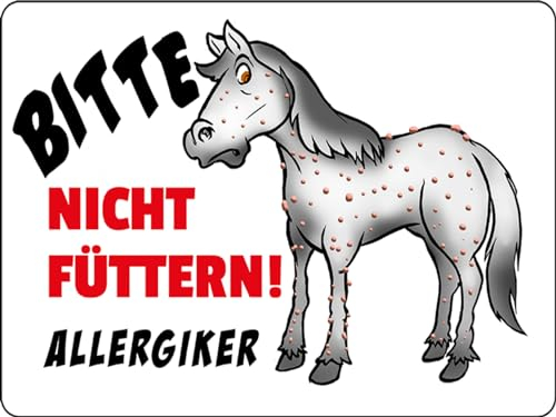 Ontrada Holzschild 30x40cm Bitte nicht füttern Pferd Holz Schild