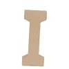 Décopatch AC860Cpack - Packung 3 Träger aus Pappmaché, Buchstabe I, aus Pappmaché, 8x2,5x20 cm, Kraftbraun, 1 Pack