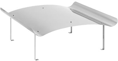 MSW-CCT-08 Schornsteinabdeckung Edelstahl 100 x 100 cm inkl. Halterungen einfache Montage geschwungen schützt vor Regen, Wind, Schnee im Kaminschacht Kaminabdeckung Kaminhaube Schornsteinhaube