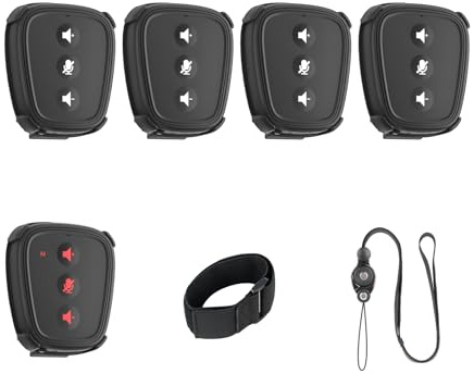 cametv Nano 5er-Pack kabelloses Intercom-Headset für Outdoor-Abenteuersportarten mit integriertem Mikrofon und Lautsprecher – Freisprechkommunikation