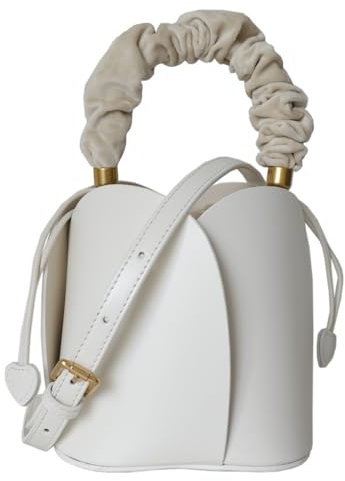 Pendler-Blumen-Eimertasche, Ledertasche, Nische, Damen-Umhängetasche, Messenger-Tasche, Handtasche, süßer Luxus, String/113 (Color : A)