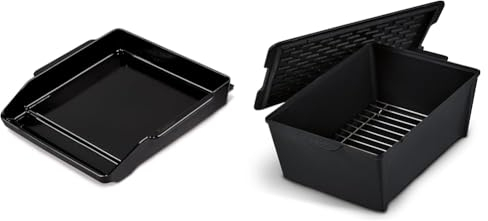 Enders Plancha Grillplatte, aus emailliertem Guss & Switch Grid Dutch Oven Rib Roaster Schwarz emailliert