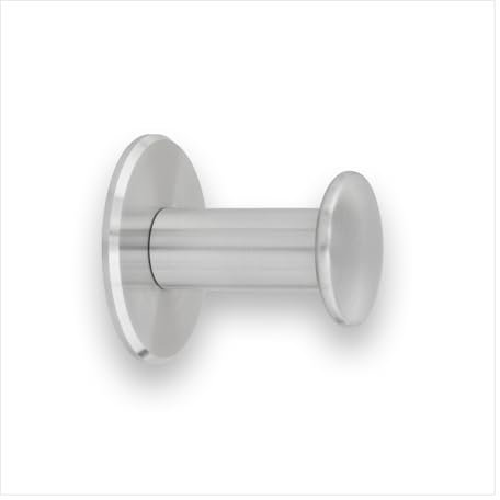 Evi Bathroom Hanger | Wandaufhänger aus Edelstahl | Mattes Finish | Zum Aufhängen von Kleidung, Mänteln oder Handtüchern | Klebender Handtuchhalter und/oder Schraube | 188DUALAM