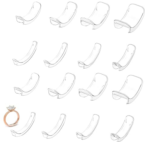 16 Pcs Ring Verkleinerung Ring Adjuster Ringverkleinerer Unsichtbar Ringverkleinerer Ring Zu Groß Ringeinlage RinggrößEnversteller Ring Verkleinerung Unsichtbar Ring Adjuster Ring Verkleinerung
