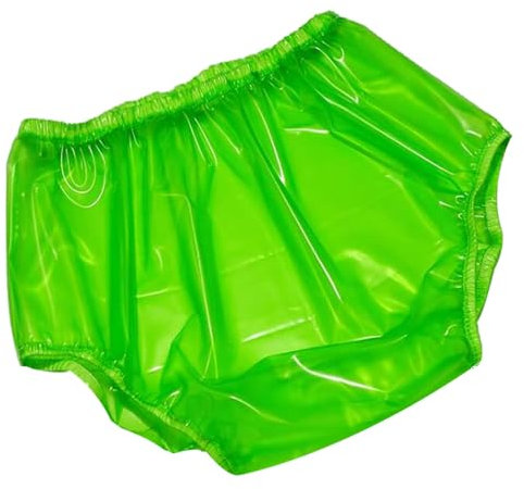 PVC Inkontinenz-Schlupfhose für Erwachsene,Kunststoff,Wasserdichter Inkontinenz-PV-Slip,Waschbar Und Wiederverwendbar,Bieten Sie Zusätzlichen Schutz,M,Green