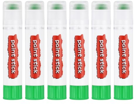 PATIKIL Solid Tempera Paints, 6 Pcs Washable Quick Drying Paint Sticks Paint Pens for Artists Beginners Art Supplies, Light Green