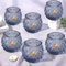 12 Pcs Bougeoirs en Verre pour Bougies Chauffe-Plat, Bougeoirs Transparents pour Bougies Chauffe-Plat pour Centre de Table, Mariage, décoration d'intérieur (Bleu)